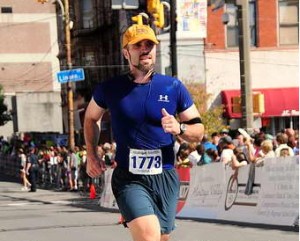 Me running in the marathon